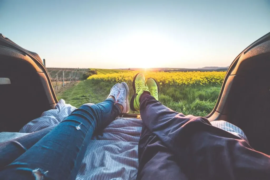 Car Camping Sleeping Setup